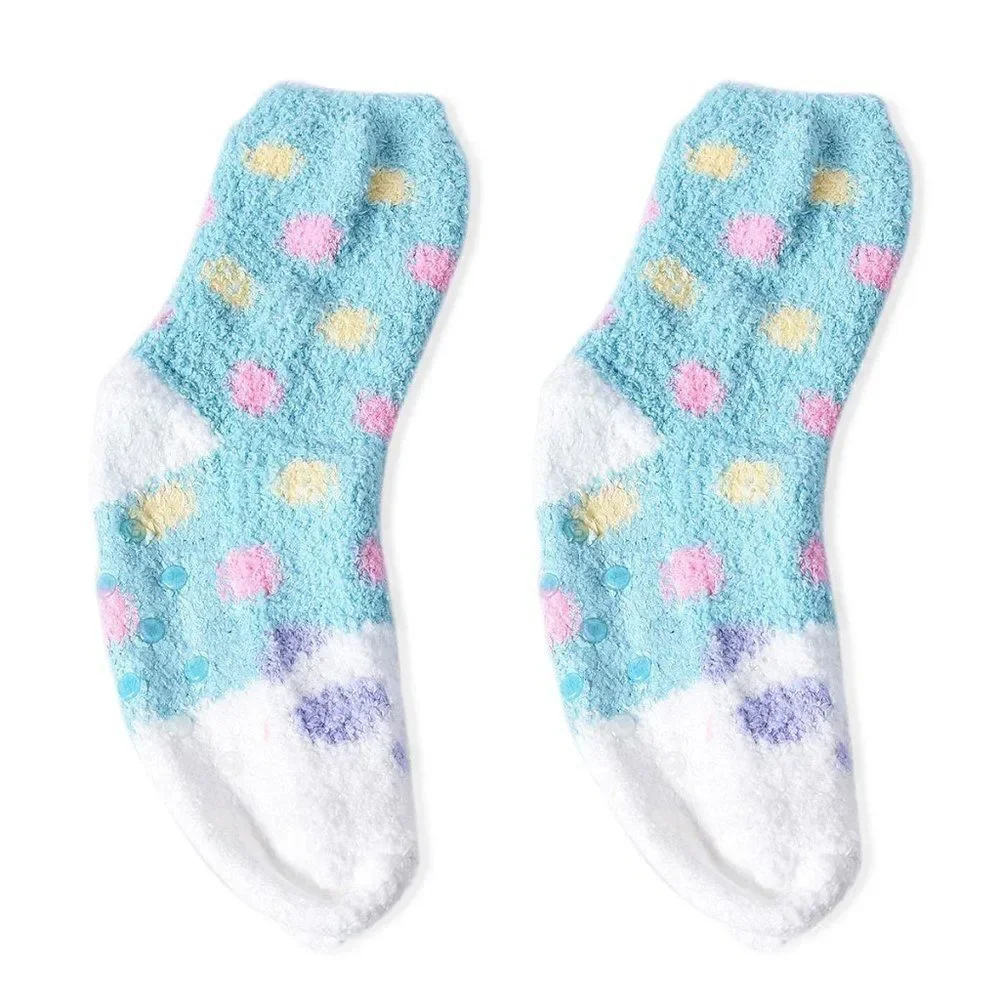 Animal Pattern Jacquard Plush Anti-Skid Socks